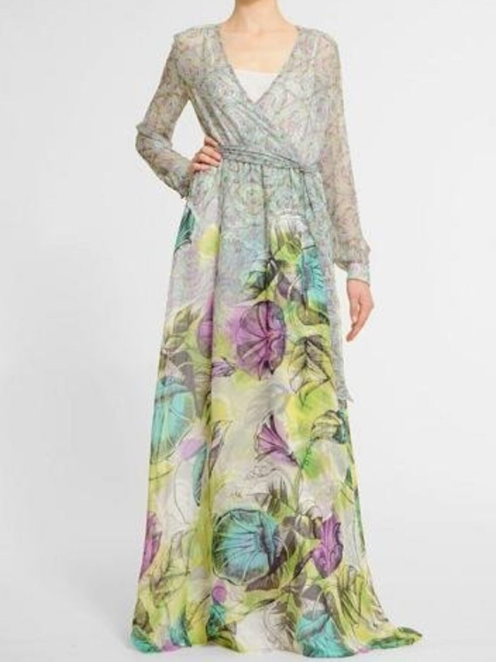 Mango Collection Gown 100% Silk Gown sz L